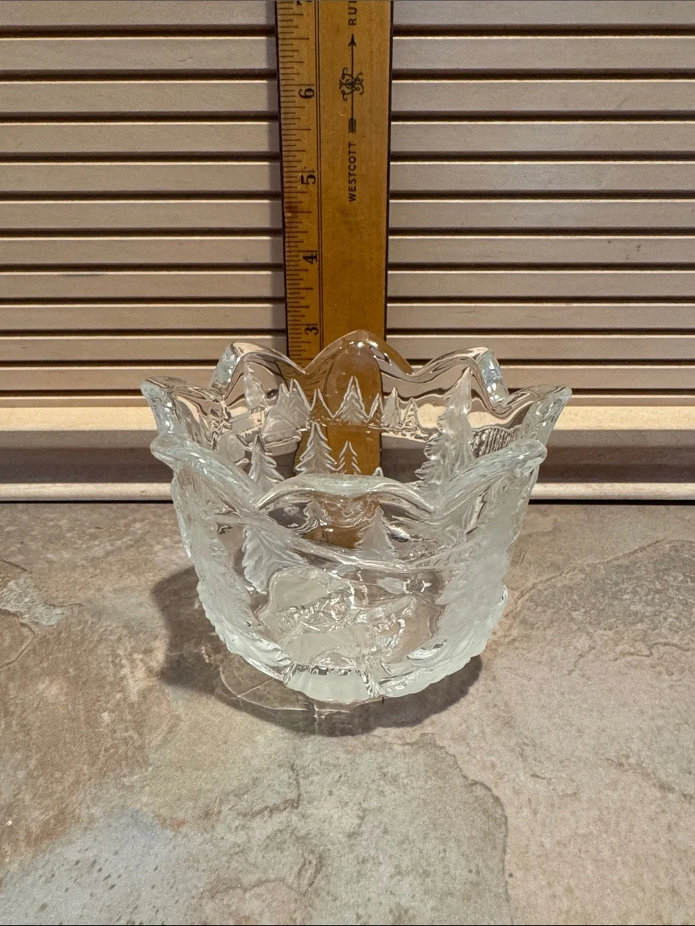 Mikasa Clear Glass  Tea Light Holder